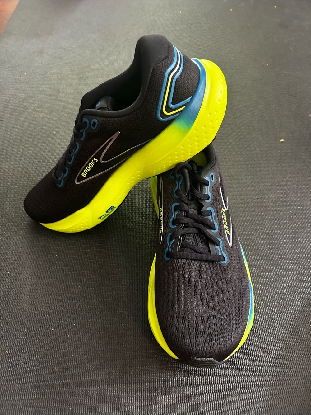 Brooks Glycerin 21 Men’s Running Shoes Size 8.5 Black/Blue/Nightlife NEW in Box - Picture 5 of 8